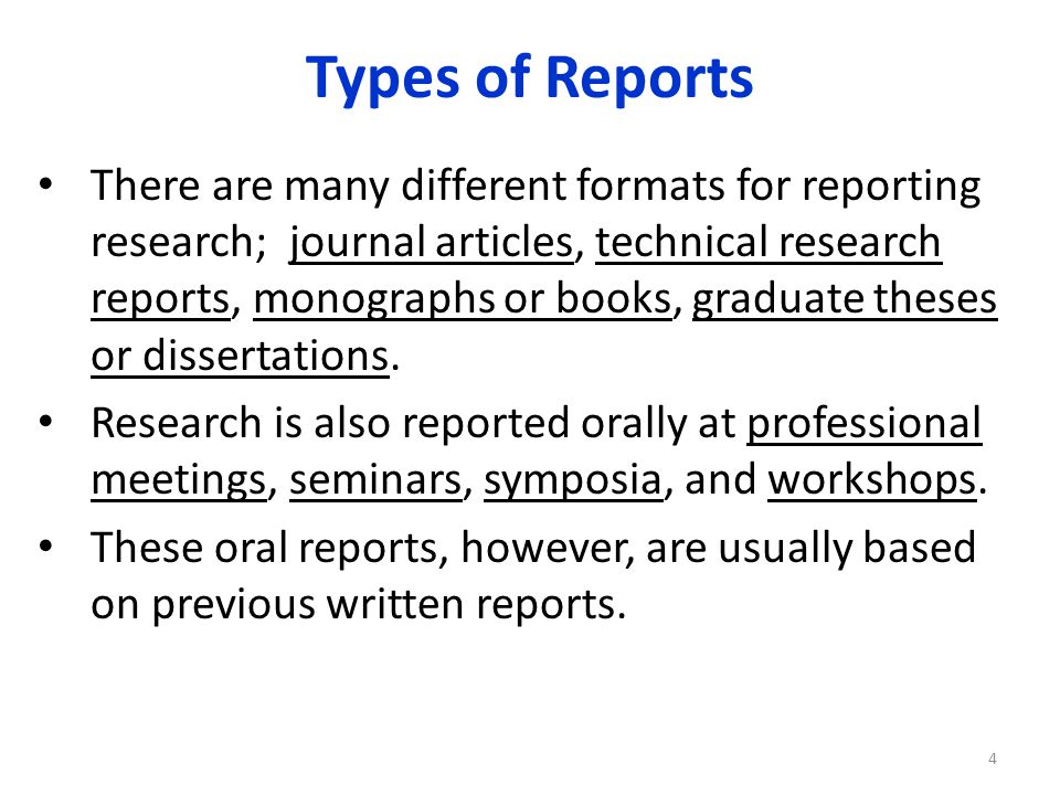 Research Report: Introduction, Definition and Report Format